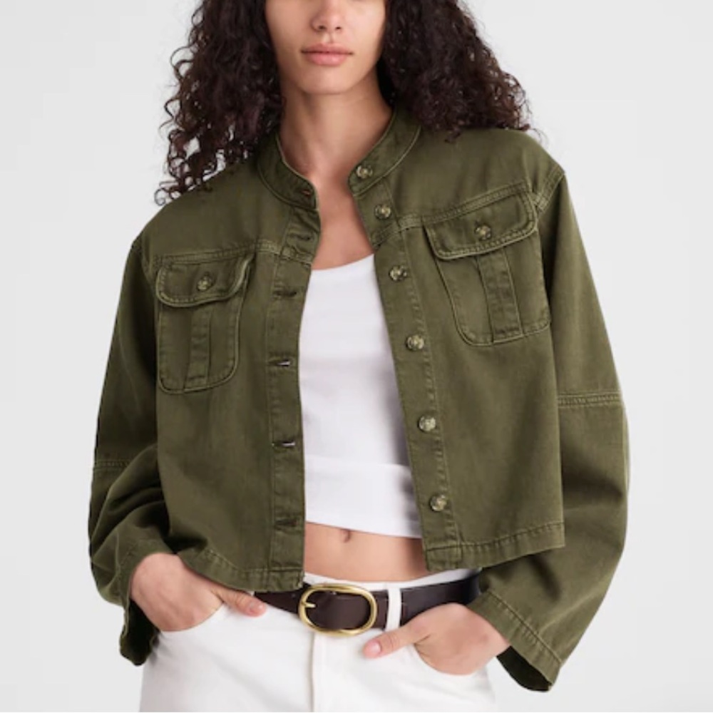 Madewell Garment-Dyed Cocoon-Sleeve Lady Jacket